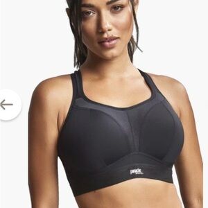 Panache Boundless Non Wire Black Sports Bra with Purple Accent